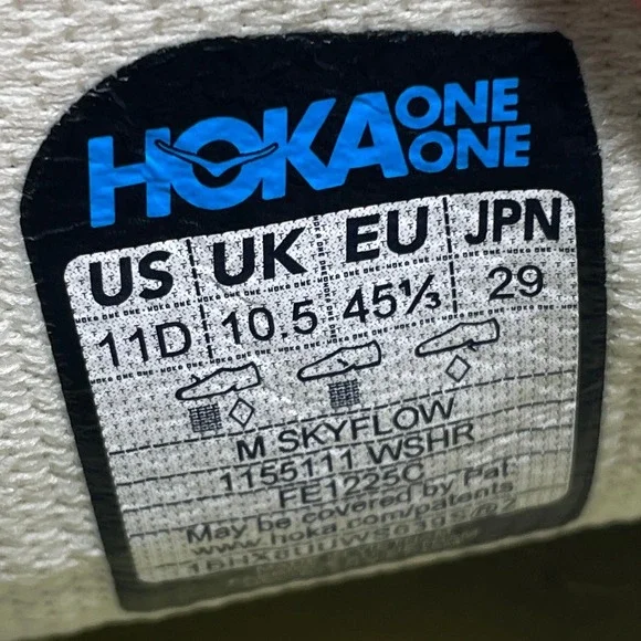 Hoka One One Skyflow Running Shoes Men's Size 11 D Wild Mushroom Grassland - Picture 8 of 8